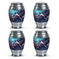 thumbnail image 1 of Lilies Aglow With Mystical Light - Set Of 4 - 3 Inch Urn, Drop Keepsake Urns, Blue Urn, Cremation Box, Urn For Ashes For Women|men, Memorial Urn, Cremation Keepsakes For Ashes, 1 of 5