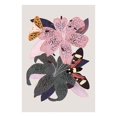 thumbnail image 1 of Lilies And Butterflies Print Wall Art, Modern Wall Decor For Living Room Bedroom, 12x18 UNFRAMED, 1 of 2