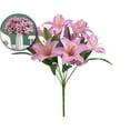 thumbnail image 1 of Lilies Flowers, Faux Lily Flower, Faux Lily Flower, Artificial Lily Silk Flowers, Artificial Lilies Bouquet for Weddings and Home Decor, 1 of 7
