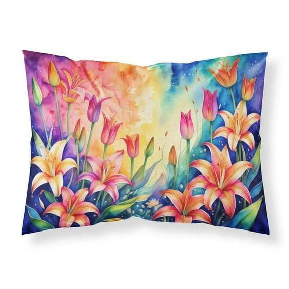 Lilies in Color Fabric Standard Pillowcase