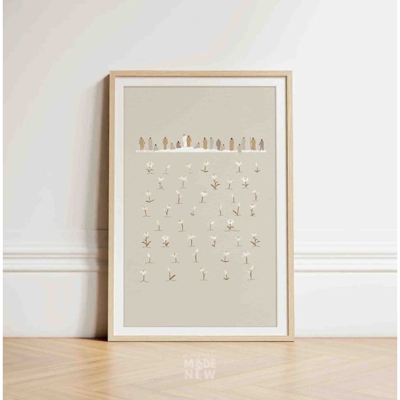 Lilies of the Field Beatitudes Poster, Unframed Paper Poster 8x10in