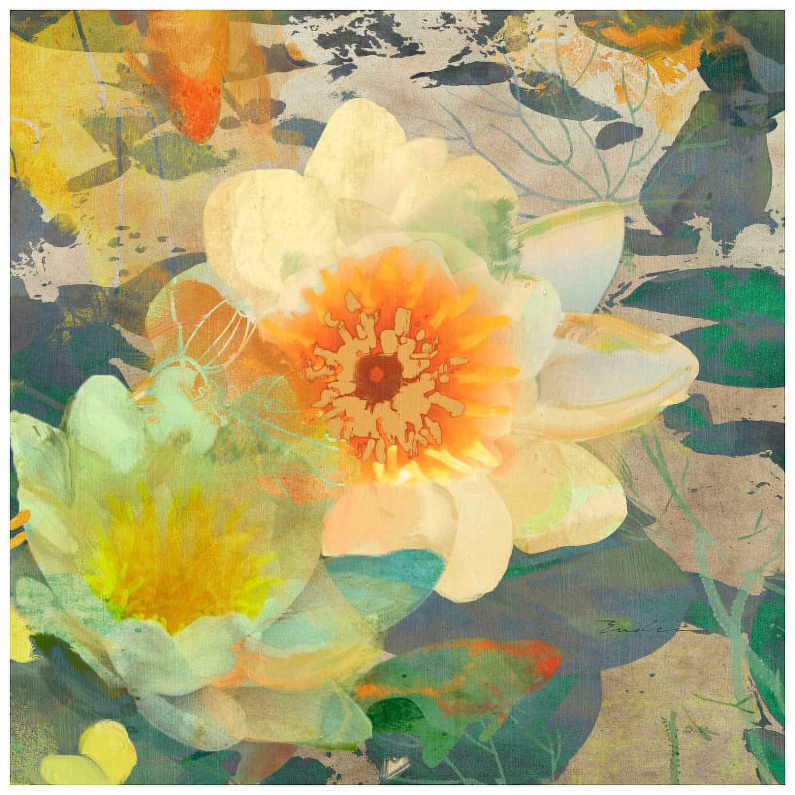 "Lilies under a Bridge" Painting Print on Wrapped Canvas