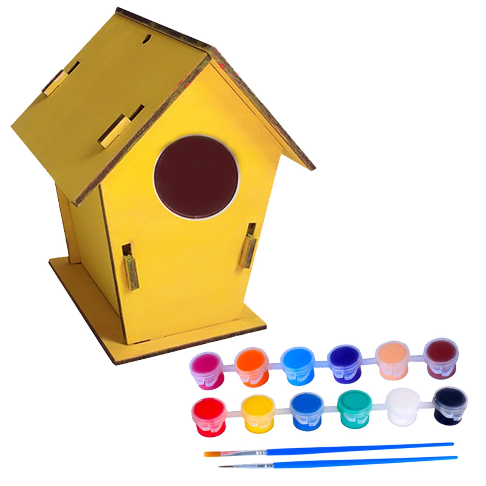 Lililumin Diy Bird House Painting Kit Diy Bird House Pendant Kits For