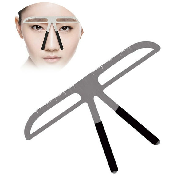 Liliping Eyebrow Stencil Kit Professional Eyebrow Stencil Ruler Straight Eyebrow Template Tool Three-point Eyebrow Ruler