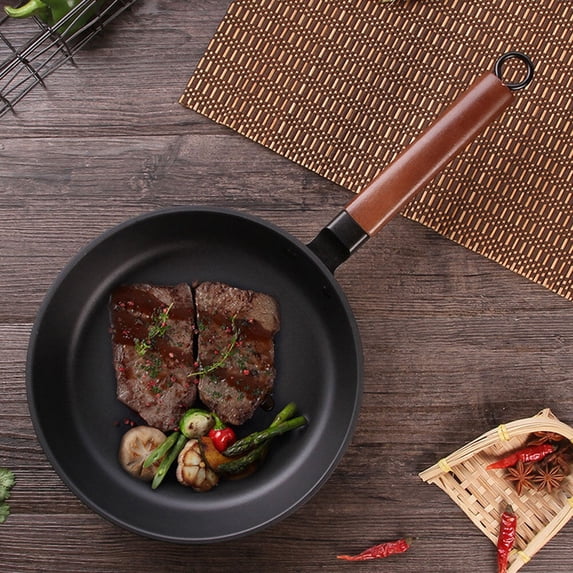 PartyKindom Black Non-Stick Iron Pan, Perfect for Cooking and Bbq in Kitchen