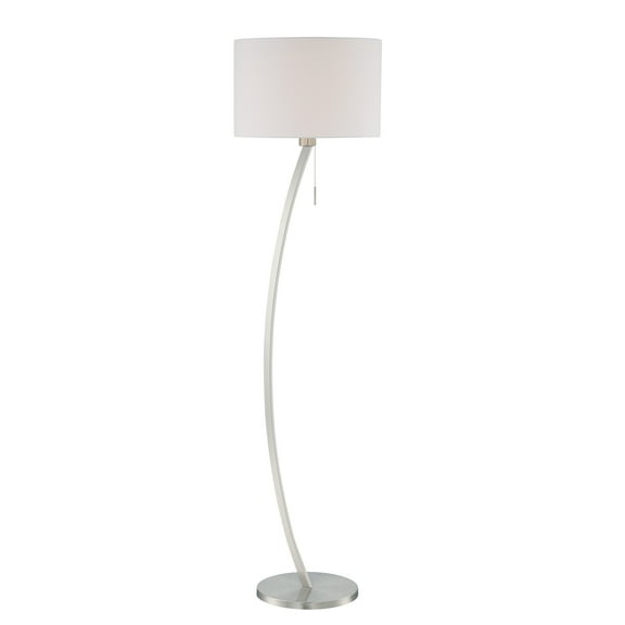 Lilith Floor Lamp in Silver and Off-White Color