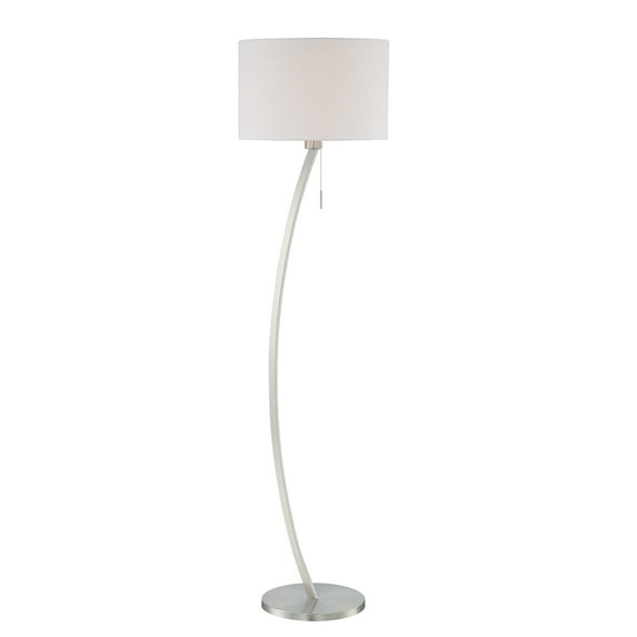 Lilith Floor Lamp in Silver and Off-White Color