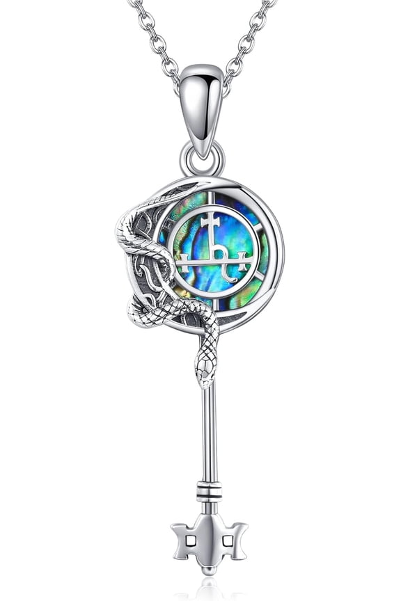 Lilith Necklace Sterling Silver Lilith Key Necklace Wiccan Pagan Lilith Jewerly Gifts for Women