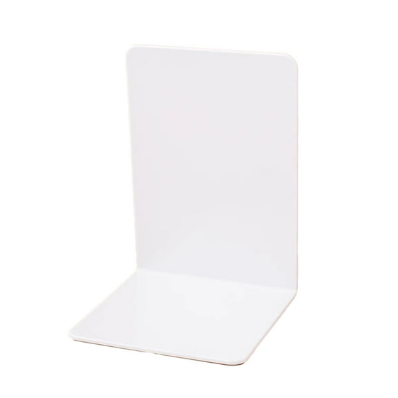 Lilixerw 1 PCS Bookends,Metal Ends,Heavy Bookends Shelves for Home Office Supplies,White