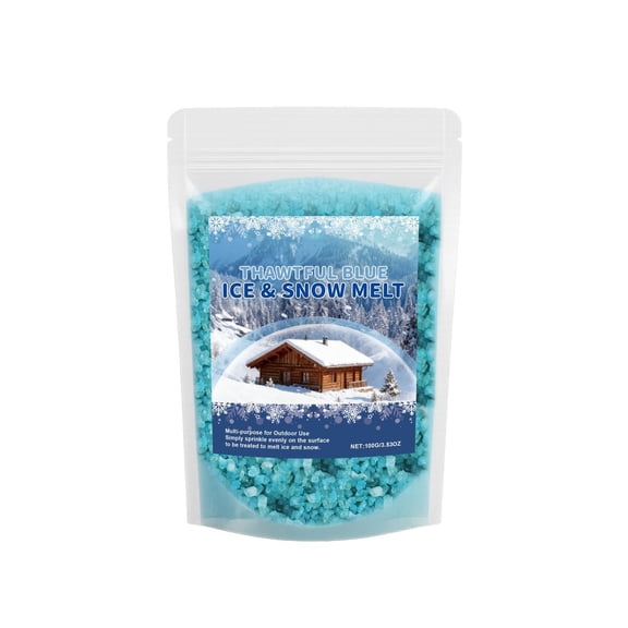 Lilixerw 1 PCS Snow Melting Salt 20lb,Fast Acting Ice Melt Deicer for Driveways,Sidewalks & Steps,Safe for Concrete & Pets,with Blue Towel