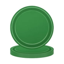 Lilixerw 10 PCS Christmas Dinner Plates,7Inch Disposable Green Paper Plates for Holiday Party Supplies,Office Event Tableware,Xmas Supplies