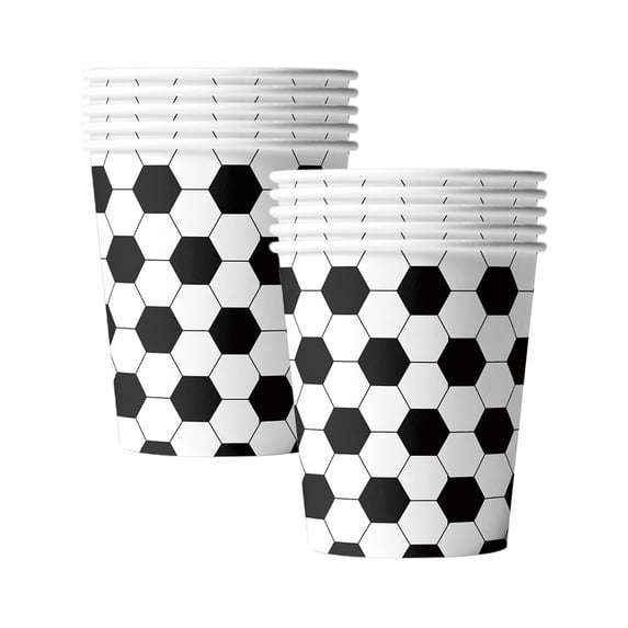 Lilixerw 10 PCS Disposable Football Paper Cups,Durable Sports Themed Party Cups for Hot & Cold Beverages,Juice,Perfect for Game Day,Football-Themed Parties,3.5x2.8in,Multicolor