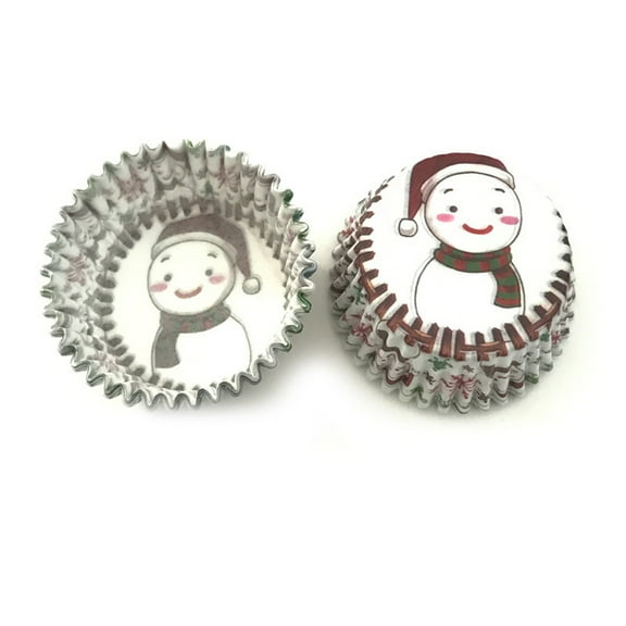 Lilixerw 100 PCS Christmas Cupcake Liners,Holiday Baking Cups & Muffin Wrappers for Xmas Party,Festival Paper Cupcake Holders,Home Supplies