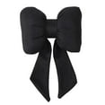 thumbnail image 1 of Lilixerw 11x8.7 Inch Bow Headrest Pillow with Ribbon,Valentines Day Linen Breathable and Comfortable Decorative Cushion for Sofa Bed Car Seat,Black, 1 of 5