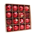 thumbnail image 1 of Lilixerw 16 PCS Christmas Ball Ornaments,Fashion Shatterproof Christmas Balls,Xmas Tree Hanging Ball for Party Decoration,Festival Supplies,Red(2.36inch), 1 of 3