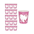 thumbnail image 1 of Lilixerw 16 PCS Valentine's Day Disposable Cup Tableware Set,Glitter Heart Design Disposable Paper Cup,Pink Romantic Tableware for Drinks,3.23x2.91 in, 1 of 6