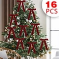 thumbnail image 1 of Lilixerw 16 Pieces Wine Red Velvet Christmas Tree Bows, 5.1x7.1 Inch Wide Ribbon Bow Ties with Long Tails, for Christmas Tree Gift Wrap Holiday Decoration, 1 of 5