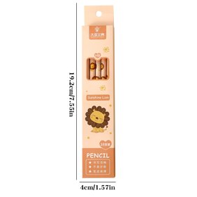 Lilixerw 1Box (10Pcs) Wood Pencils Bulk Unsharpened,Cute Pencils Office Essentials - Lion