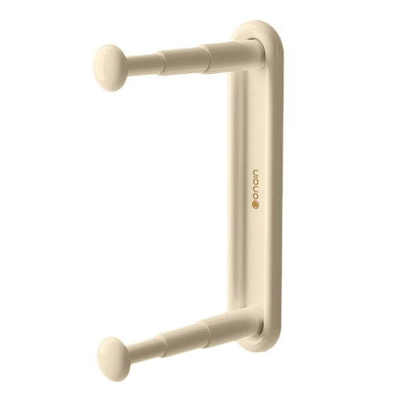 Lilixerw 2 Layer Hanger Organizer,Wall-Mounted Retractable Clothes Hanger for Closet Laundry Room Washing Machine - Beige