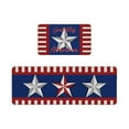 thumbnail image 1 of Lilixerw 2 PCS 4th of July Kitchen Rugs and Mats Patriotic Door Mats Independence Day Memorial Day Flag Day Red White Blue Floor Rugs, 1 of 6