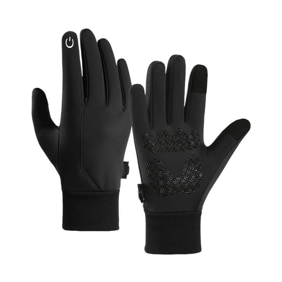 Lilixerw 2 PCS Winter Ski Gloves,Waterproof Thermal Insulation Gloves for Outdoor Sports,Snowboarding Riding Cycling Supplies,9.65Inch,Black
