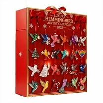 Lilixerw 2025 Hummingbird Advent Calendar with 24 Unique Bird Ornaments,Countdown to Christmas Decor,Festive Holiday Gift for Bird Lovers