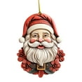 thumbnail image 1 of Lilixerw 2025 Resin Christmas Ornament,with Santa Claus Pattern,Funny Durable Festive Hanging Decor for Xmas Tree,Home Party Gifts, 1 of 4