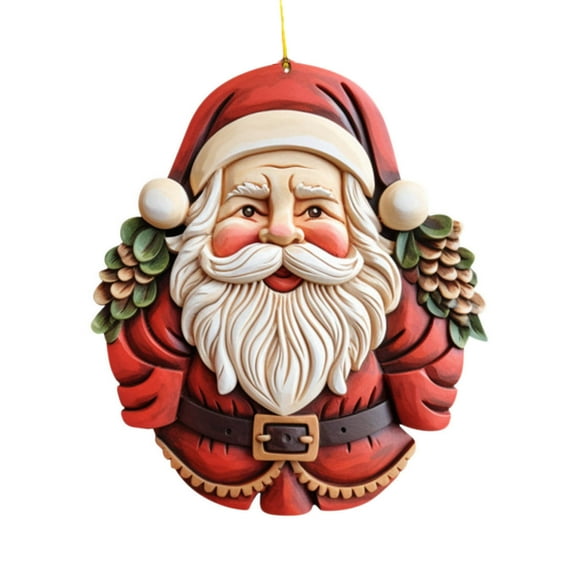 Lilixerw 2025 Resin Christmas Ornament,with Santa Claus Pattern,Funny Durable Festive Hanging Decor for Xmas Tree,Home Party Gifts