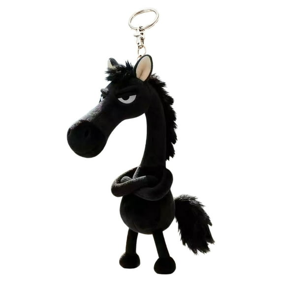 Lilixerw 2026 Year of the Horse Lucky Pendant,Soft Cloth Plush Horse Hanging Ornament for New Year Decoration,Spring Holiday Gifts,Black,5.51x5.51x2.36In
