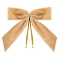 thumbnail image 1 of Lilixerw 24-Pack Velvet Christmas Bows,3.5Inch Xmas Hanging Decor with Wire Edge for Xmas Tree,Wreath,Gift Wrapping,Party & Craft Decorations,Khaki, 1 of 9