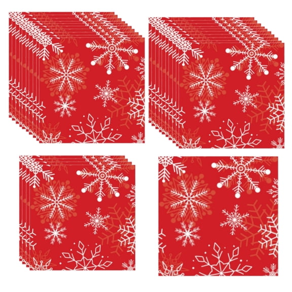 Lilixerw 25 PCS Disposable Snowflake Napkins,6.7x6.7 Inch Christmas Paper Napkins for Holiday Party Dining,Spring Home Table Decor,Soft & Absorbent