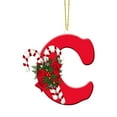 thumbnail image 1 of Lilixerw 26 Letter Christmas Tree Decoration,3.94 inch Personalized Christmas Letter Hanging Pendant with Candy Cane,Xmas Ornaments,Festival Supplies,C, 1 of 4