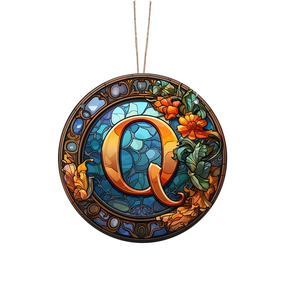 Lilixerw 26 Letters Christmas Tree Decorations Pendant,3.15 Inch Christmas Initial Letters Ornaments,Xmas Hanging Ornaments for Xmas Tree,Party Gifts,Letter Q