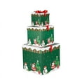 thumbnail image 1 of Lilixerw 3 PCS Small Christmas Gift Boxes,Stacking Christmas Candy Gift Box,Christmas Pattern Ornament Paper Box for Home Holiday Christmas Tree Party Favors,Green, 1 of 3