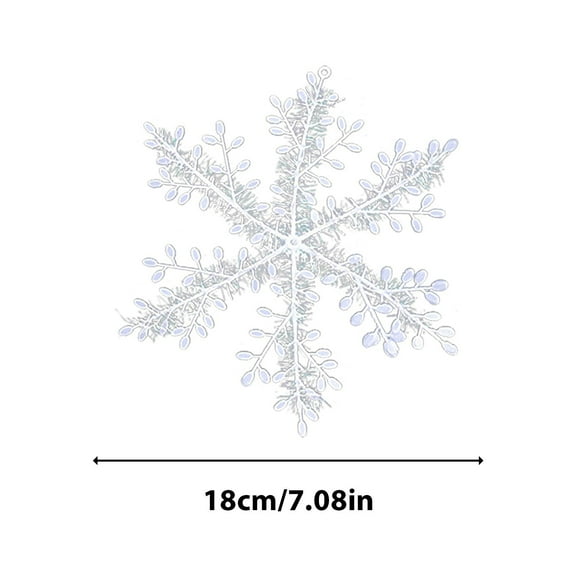 Lilixerw 3-Pack Christmas Snowflake String Garland,Pretty Snowflake Pendants for Christmas Tree Decoration,Indoor/Outdoor Xmas Party Festive Hanging Decor
