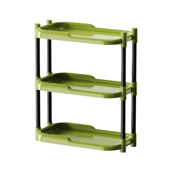 Lilixerw 3 Tier Desktop Storage Rack,Table Top,Plastic Storage Holder Baskets,Countertop Desk Organizer Shelf for Bathroom Classroom Office Kitchen Pantry