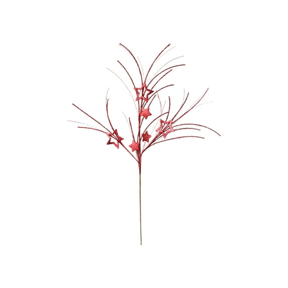 Lilixerw 32Inch Christmas Long Picks Branches,with Star Design,Christmas Branches for Vase Wreath Centerpiece Decor,Xmas Party Decor,Festival Arrangement Supplies,Red