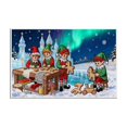 thumbnail image 1 of Lilixerw 3D Embroidery Christmas Theme Scene Doormat,23.6x15.7 Inch Non-Slip Floor Xmas Mat,Absorbent Entryway Rug for Kitchen Bathroom Door,Holiday Party Decor, 1 of 6
