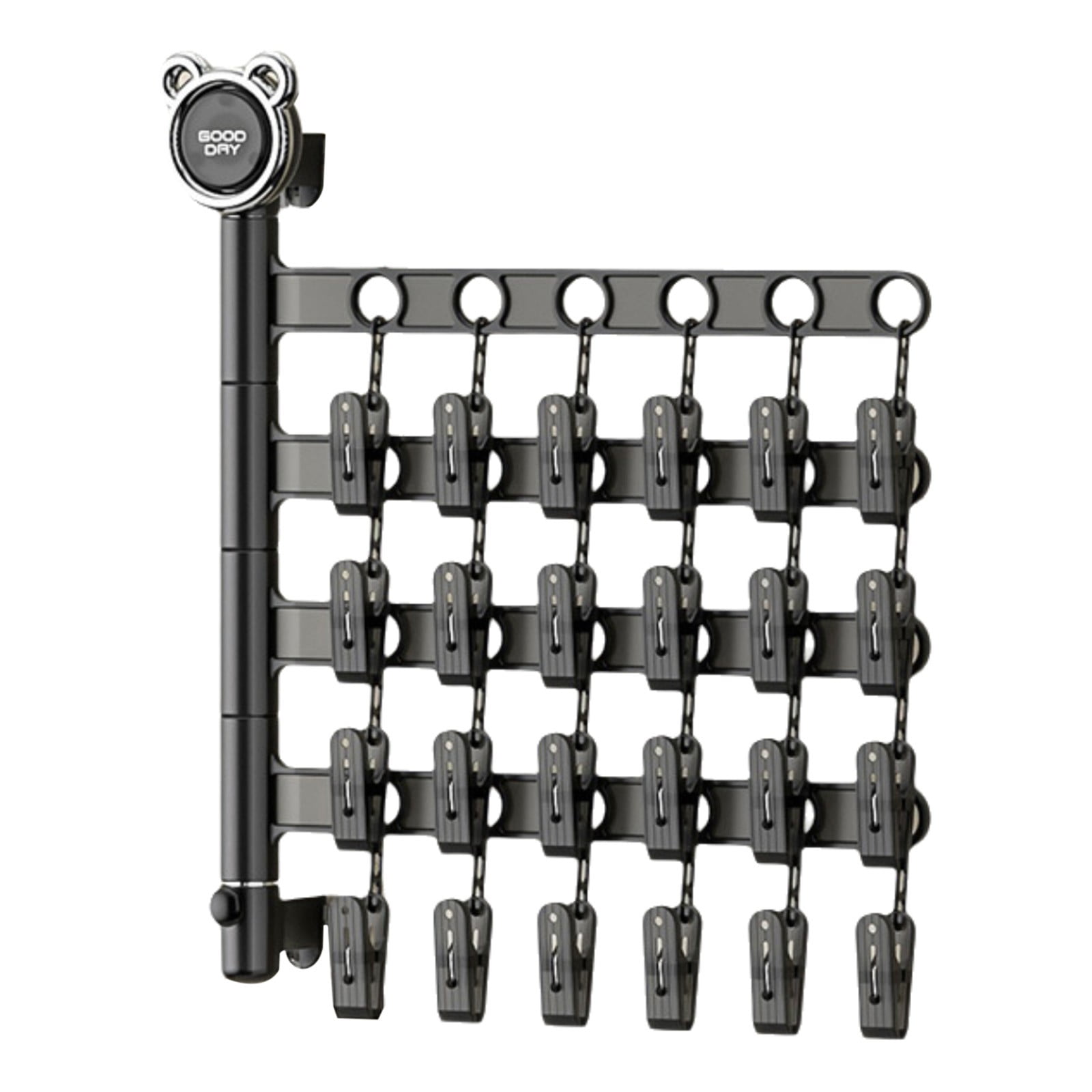 Lilixerw 4 Layer Drying Rack,Non Punching Folding Clothes Rack - Wall ...