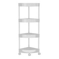 thumbnail image 1 of Lilixerw 4-Tier Plastic Rolling Utility Cart,Multi-Functional Storage Trolley for Office,Living Room,Kitchen,Movable Storage Organizer with Wheels,33.3 x 13.6 inch, 1 of 6