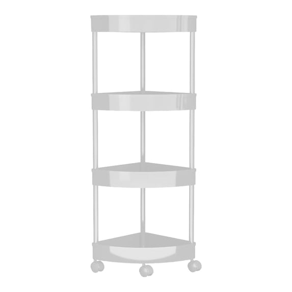 Lilixerw 4-Tier Plastic Rolling Utility Cart,Multi-Functional Storage Trolley for Office,Living Room,Kitchen,Movable Storage Organizer with Wheels,33.3 x 13.6 inch