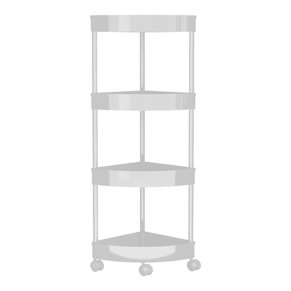 Lilixerw 4-Tier Plastic Rolling Utility Cart,Multi-Functional Storage Trolley for Office,Living Room,Kitchen,Movable Storage Organizer with Wheels,33.3 x 13.6 inch