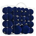 thumbnail image 1 of Lilixerw 46 PCS Flocked Christmas Ornament Balls,with Textured Design Velvet Xmas Ball Decor for Xmas Tree,Home Door Wall,Holiday Party Decorations,Dark Blue, 1 of 5