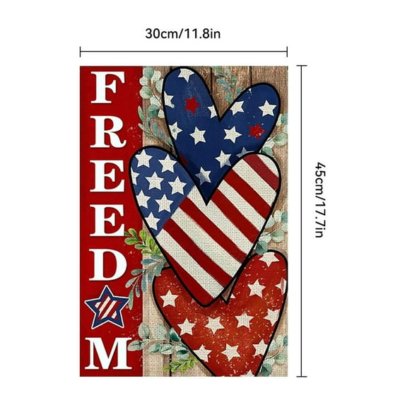 Lilixerw 4th of July Patriotic Garden Flag,Double Sided,Summer Independence Day USA Flag Garden Flags Memorial Day,Outdoor Yard Flags for Outside Lawn Porch Decor