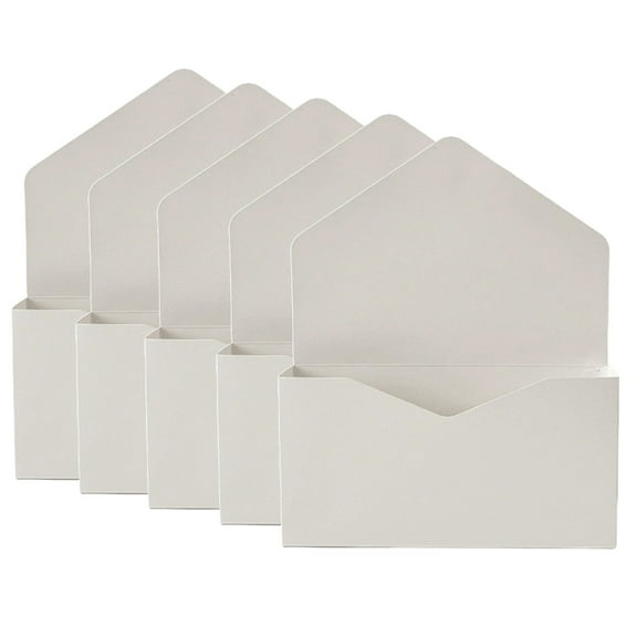 Lilixerw 5 PCS Letter Envelope Flower Box,DIY Kraft Paper Flower Bouquet Holder,For Floral Arrangements at Home,Christmas Birthday Surprise Gifts,White