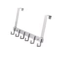 thumbnail image 1 of Lilixerw 6-Hook Over The Door Hanger Rack,No Drill Space Saving Organizer Rack for Coat Towel Hat,Bathroom Bedroom Entryway,15.8Inch,Gray, 1 of 6