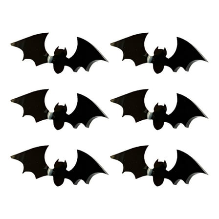 Lilixerw 6 PCS Halloween Cupcake Acrylic Decoration,Halloween Bat Cake Decorations,for Halloweens Theme Party Supplies