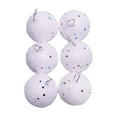 thumbnail image 1 of Lilixerw 6-Pack Frosted Snowball Ornaments,1.97Inch White Foam Christmas Ball Decor Set for Xmas Tree Winter Wonderland,Home Party Hanging Decor, 1 of 6