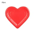 thumbnail image 1 of Lilixerw 7 Inch 20 PCS Disposable Heart Shaped Paper Plates,Valentines Day Dinnerware for Festive Party,Romantic Red Plates,Food Safe Decorative Tableware, 1 of 6