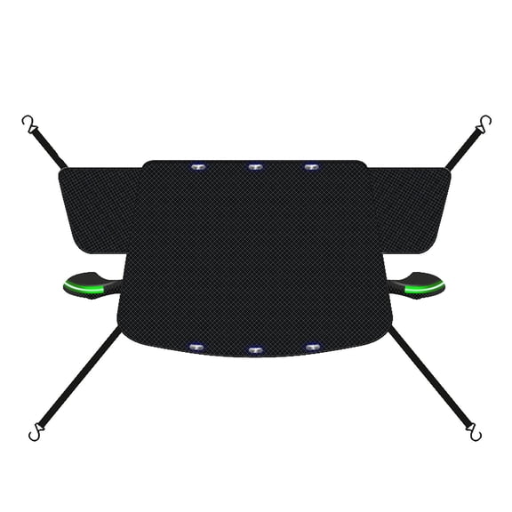 Lilixerw All-Season Car Snow Shield Half-Cover,Universal Vehicle Hood Protector for Travel,Green